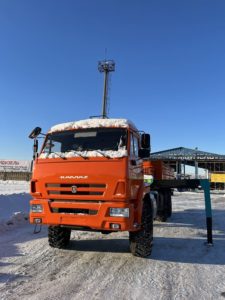 Вездеход с краном-манипулятором на базе «КамАЗ»